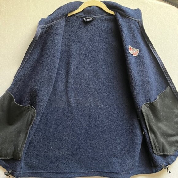 Vintage Lands’ End Dodgers fleece full zip up Vest Sz L - Picture 6 of 10